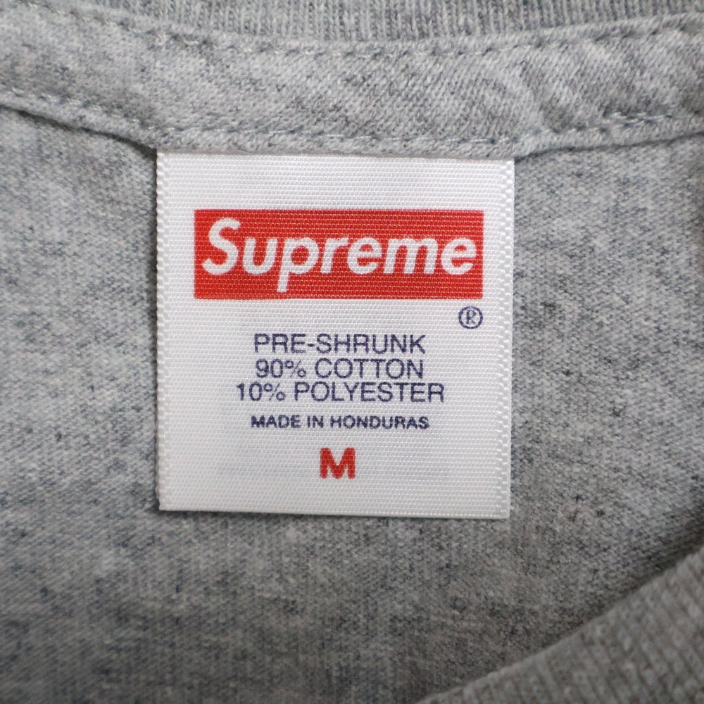SUPREME(シュプリーム) 24AW Strawberries L/S Tee ストロベリー プリント長袖Tシャツ カットソー グレー