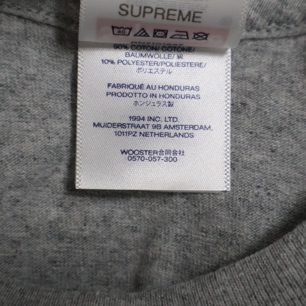 SUPREME(シュプリーム) 24AW Strawberries L/S Tee ストロベリー プリント長袖Tシャツ カットソー グレー