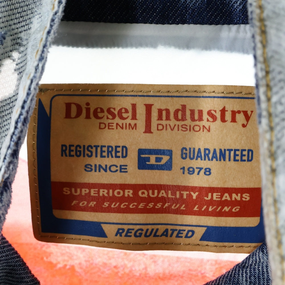 DIESEL(ディーゼル) 24SS D-Krap-Fse シースルーデニムブルゾン ジャケット マルチカラー A13640