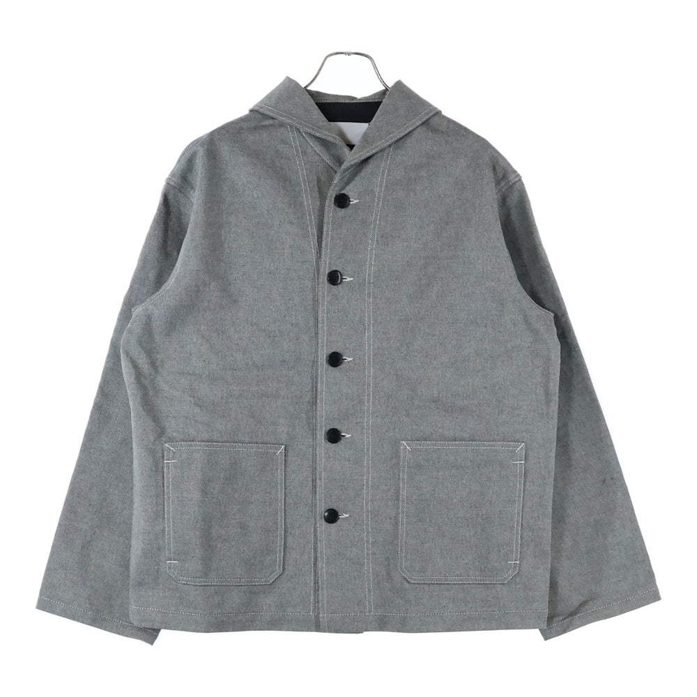 Maison Margiela 1(メゾンマルジェラ) 24AW ショールカラーピーチスキンジャケット グレー S67AM0080