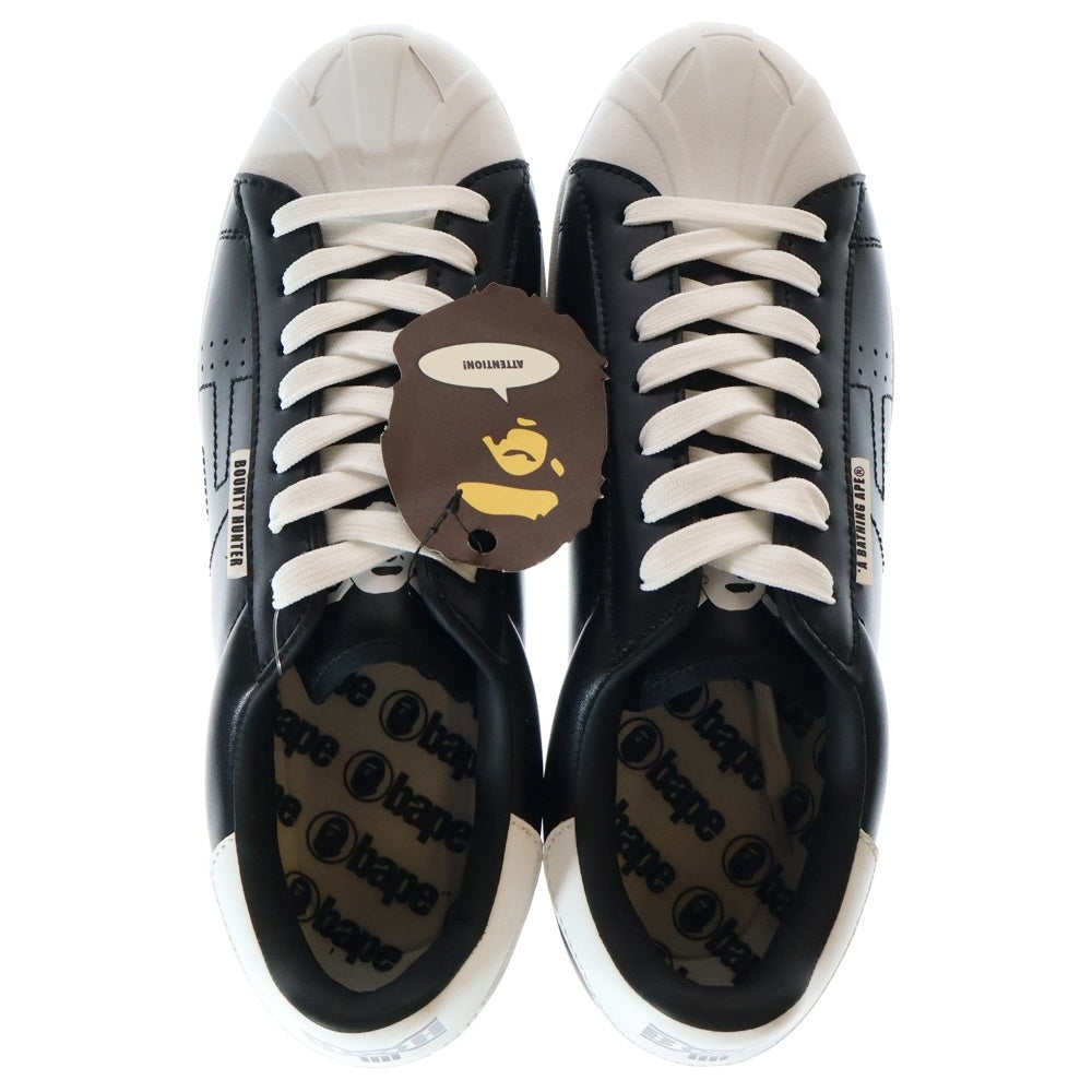 A BATHING APE(アベイシングエイプ) XBOUNTY HUNTER SKULL SHOES 1K73191918 バウンティハンター スカルシューズ ローカットスニーカー ブラック/ホワイト US8/26cm