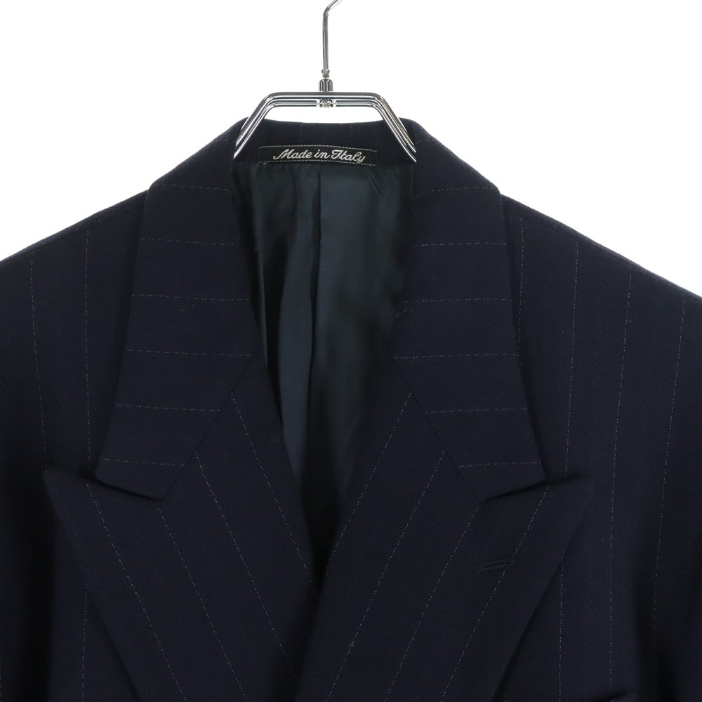 GIORGIO ARMANI(ジョルジオアルマーニ) ストライプ ウールダブルテーラードジャケット ブラック