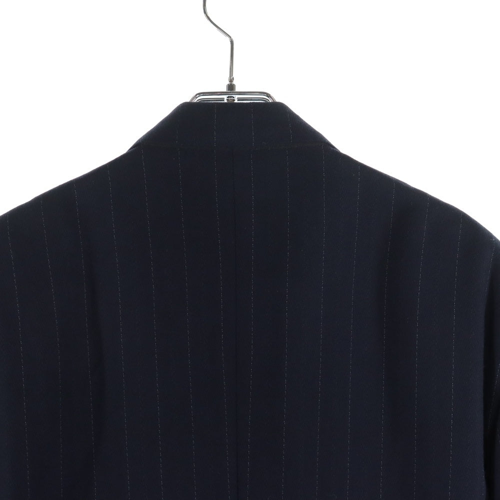 GIORGIO ARMANI(ジョルジオアルマーニ) ストライプ ウールダブルテーラードジャケット ブラック