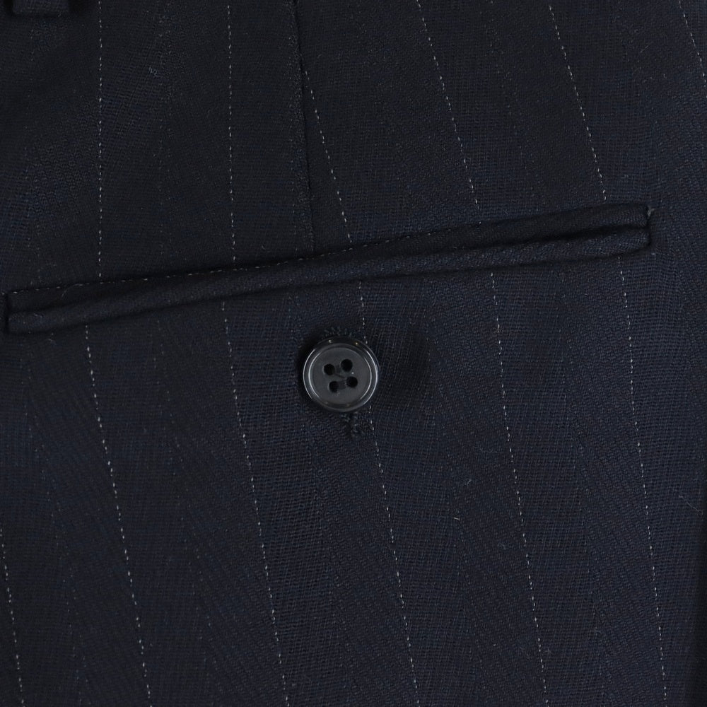 GIORGIO ARMANI(ジョルジオアルマーニ) ストライプウールテーラードパンツ スラックス ブラック