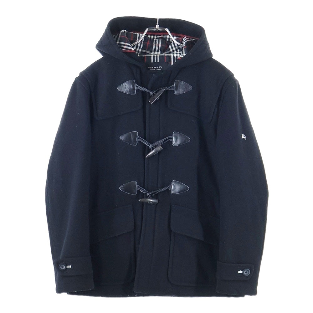 BURBERRY BLACK LABEL(バーバリー ブラックレーベル) 裏地チェック ダッフルコート ブラック BMP67-530-09