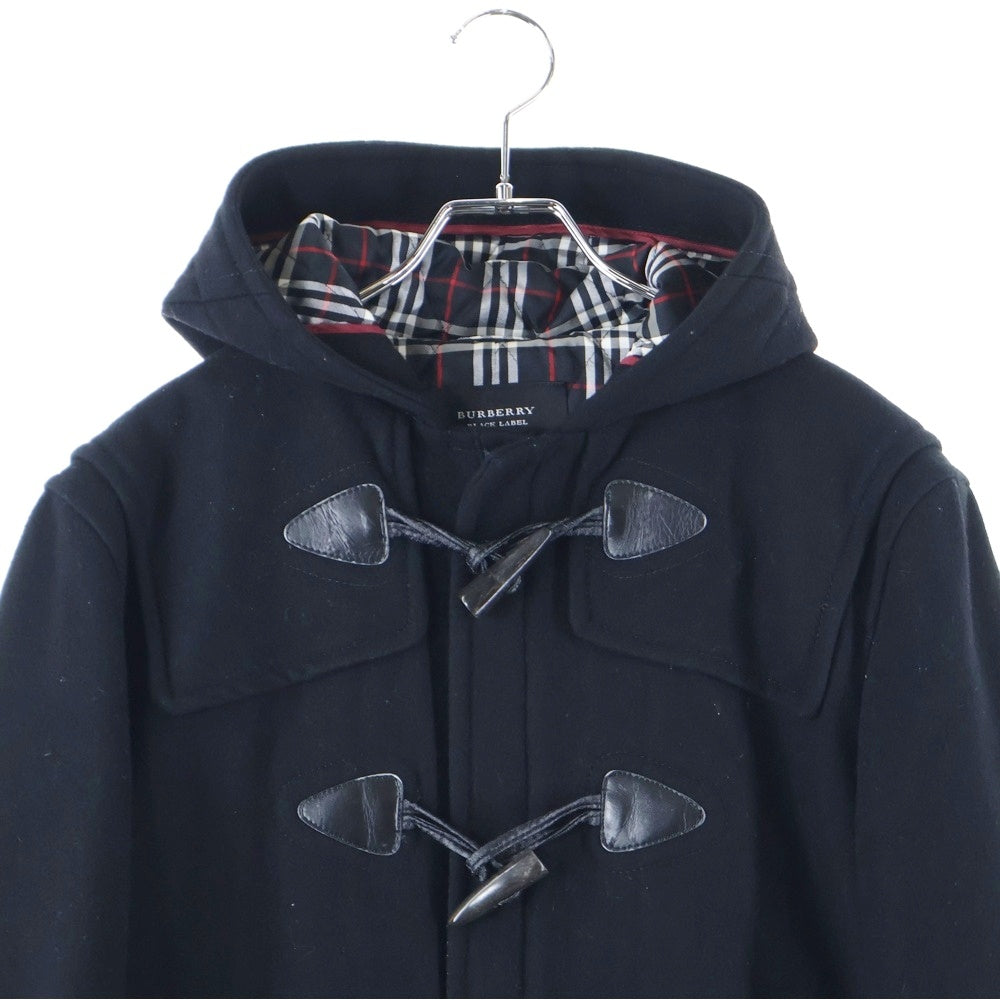 BURBERRY BLACK LABEL(バーバリー ブラックレーベル) 裏地チェック ダッフルコート ブラック BMP67-530-09