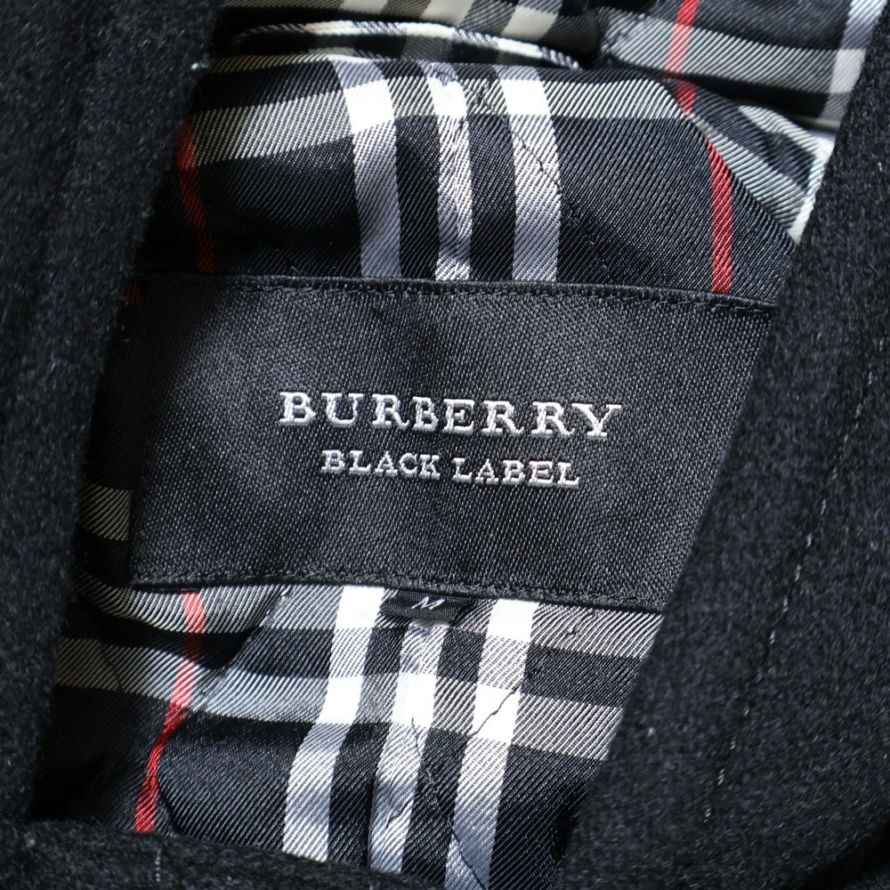 BURBERRY BLACK LABEL(バーバリー ブラックレーベル) 裏地チェック ダッフルコート ブラック BMP67-530-09