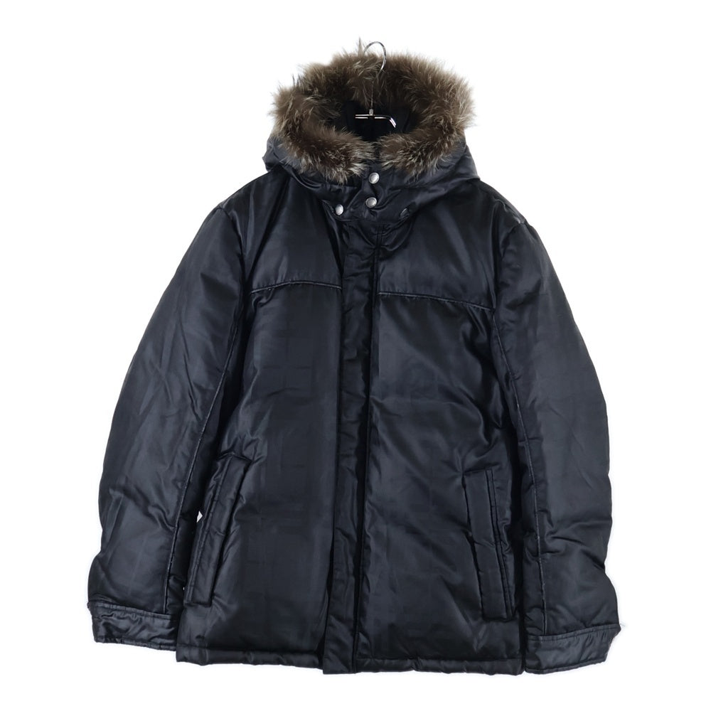 BURBERRY BLACK LABEL(バーバリー ブラックレーベル) ダウンジャケット ファーフード ブラック BMP63-733-09