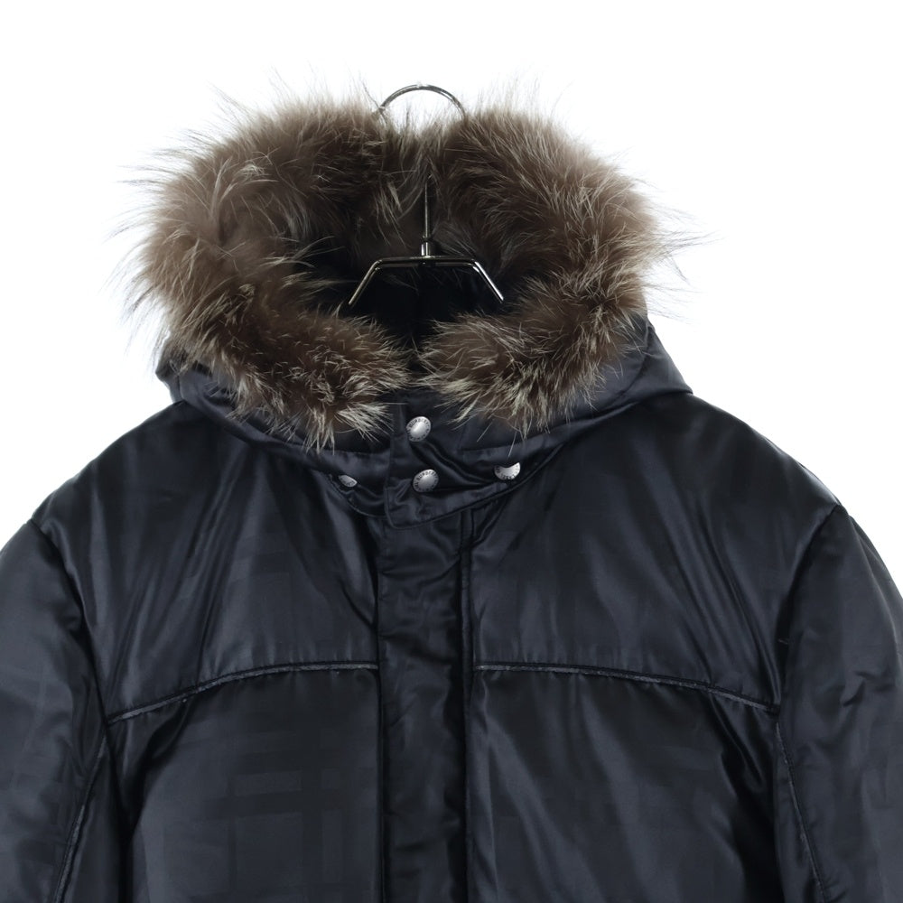 BURBERRY BLACK LABEL(バーバリー ブラックレーベル) ダウンジャケット ファーフード ブラック BMP63-733-09