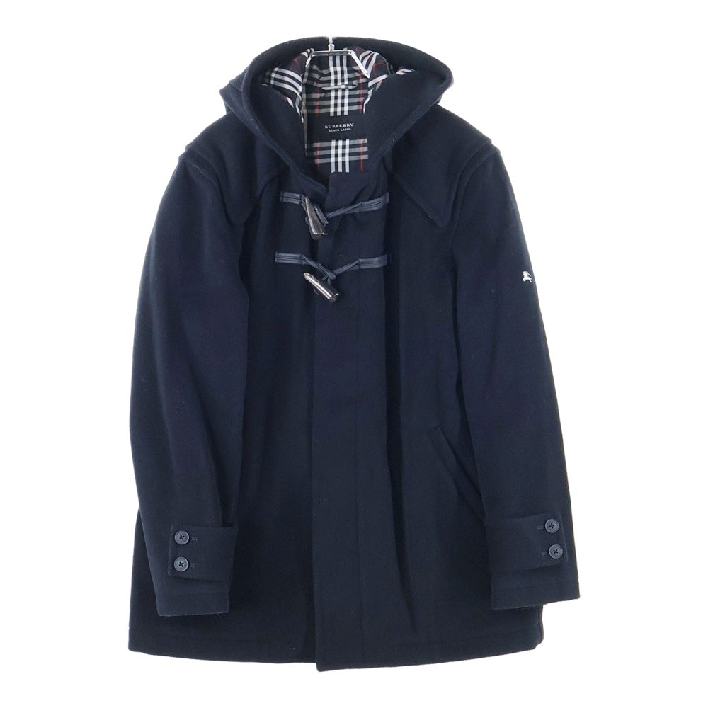 BURBERRY BLACK LABEL(バーバリー ブラックレーベル) ダッフルコート ウール 裏地チェック ブラック BMP94-720-09