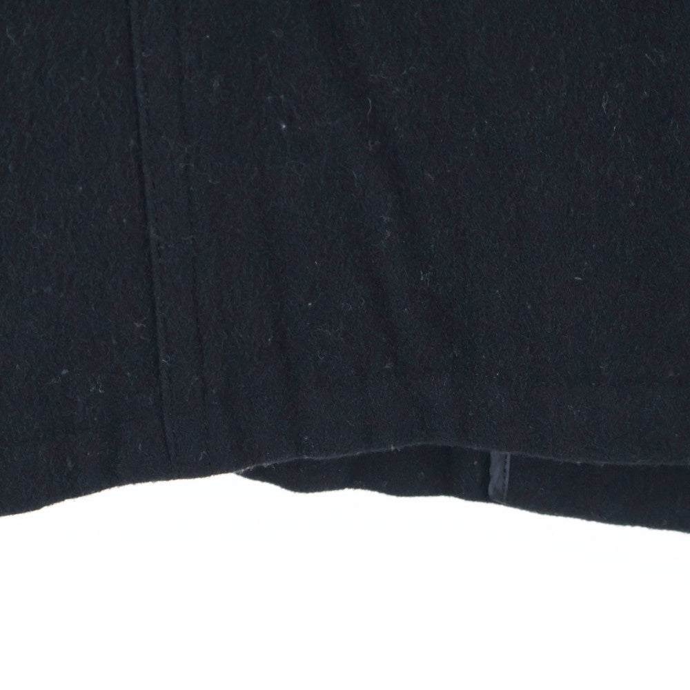 BURBERRY BLACK LABEL(バーバリー ブラックレーベル) ナポレオンコート Pコート ウール メタルボタン 裏地チェック ブラック D1F53-453-09