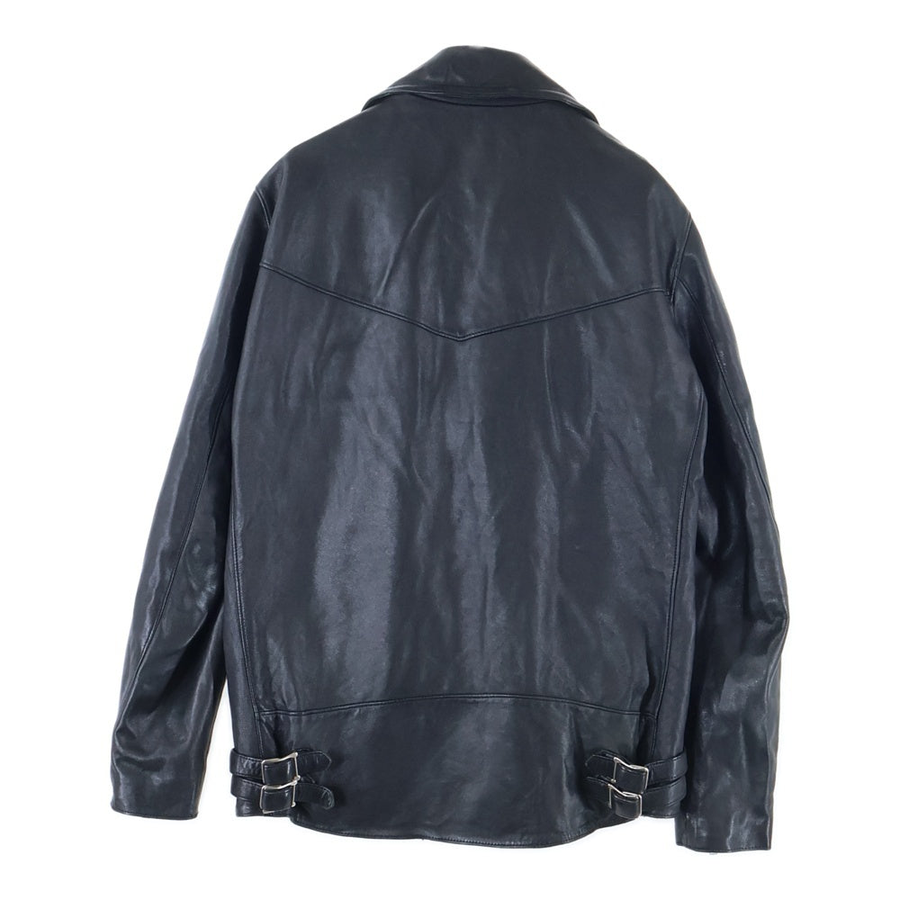 HYSTERIC GLAMOUR(ヒステリックグラマー) ダブルライダースレザージャケット 羊革 ブルゾン ブラック 0293LB02