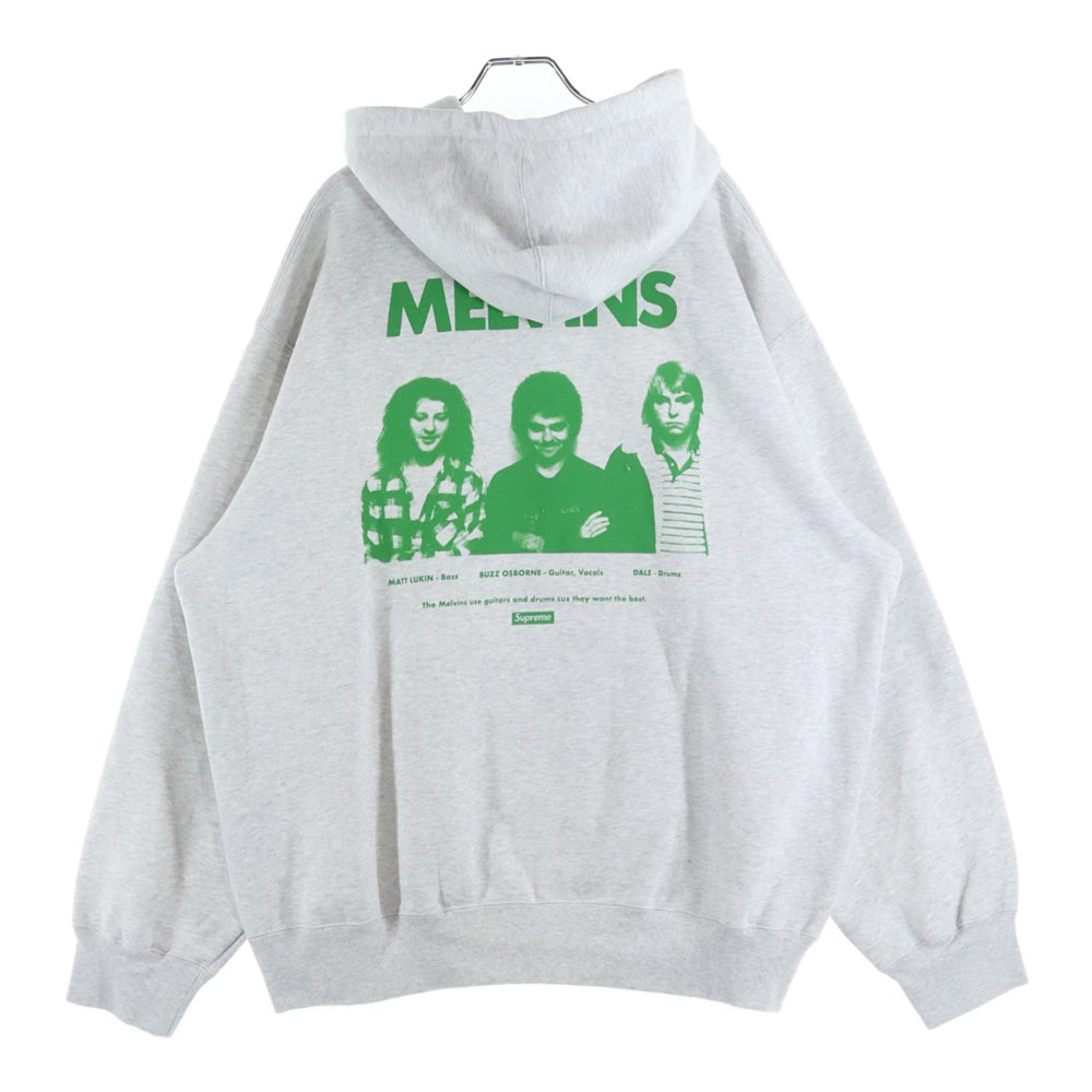 SUPREME(シュプリーム) 24SS Melvins Hooded Sweatshirt メルヴィンス プリント スウェットプルオーバーパーカー フーディー グレー