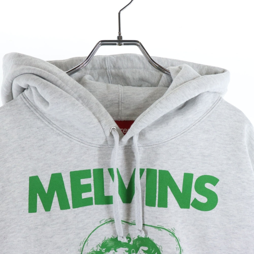 SUPREME(シュプリーム) 24SS Melvins Hooded Sweatshirt メルヴィンス プリント スウェットプルオーバーパーカー フーディー グレー