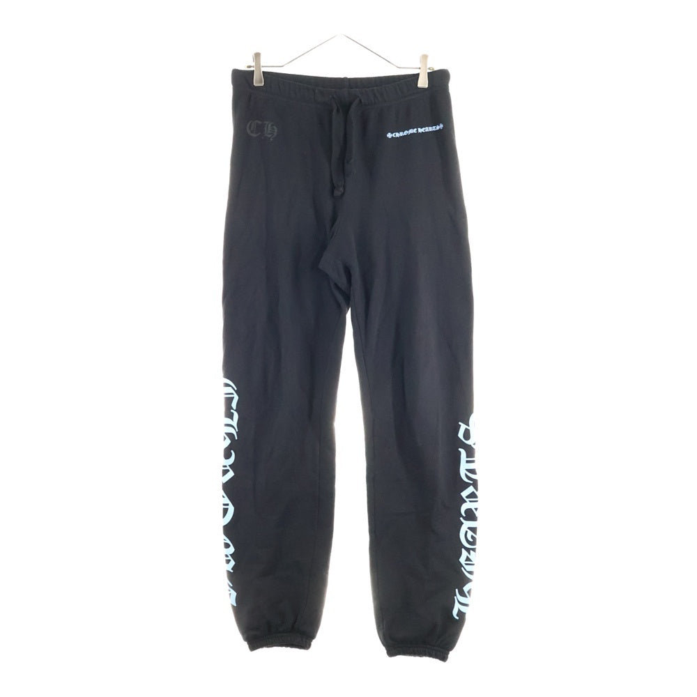 CHROME HEARTS(クロムハーツ) SWEAT PANTS サイドロゴプリントロングパンツ ブラック/ブルー