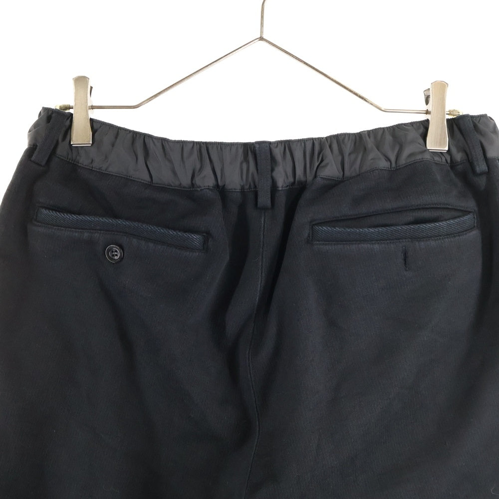 Sacai(サカイ) Sweat Jersey Pants ウエストナイロン切り替えスウェットパンツ ブラック/グレー SCM-072