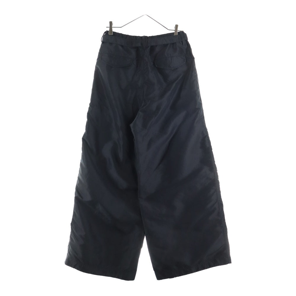 Sacai(サカイ) 24AW Nylon Twill Pants ナイロンワイドパンツ トラウザー ブラック 24-03451M