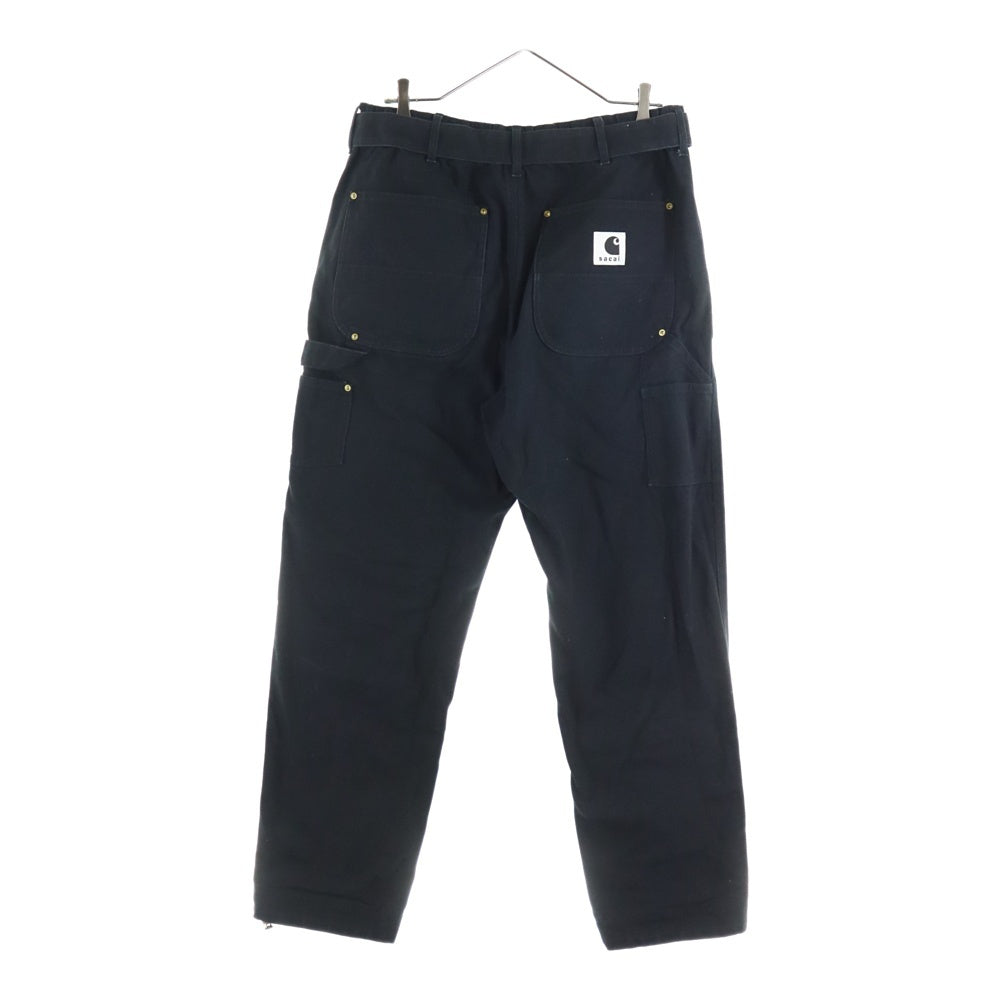 Sacai(サカイ) 23AW ×Carhartt WIP Canvas Pants カーハート キャンバスペインターパンツ ブラック 23-0555S