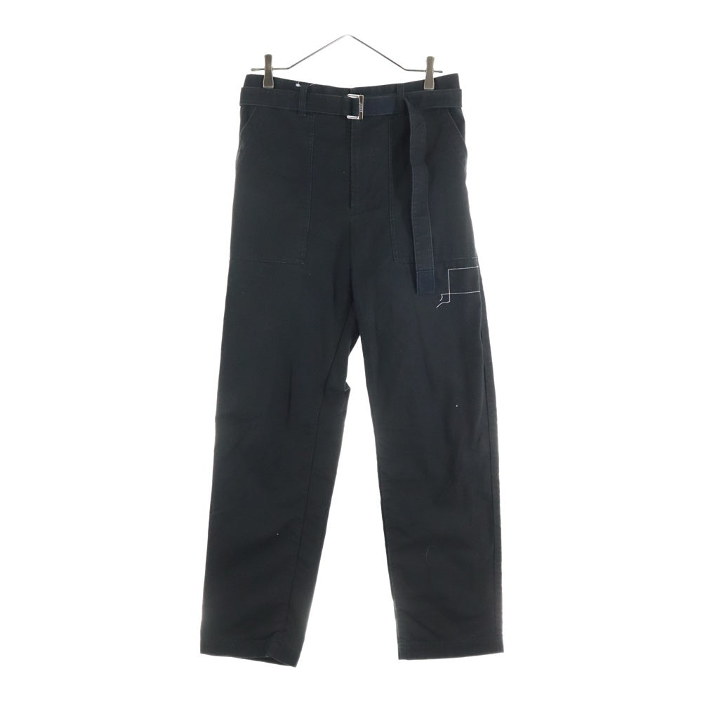 Sacai(サカイ) 25SS ×WTAPS Cotton Back Satin Pants ダブルタップス コットンベイカーパンツ ブラック 25-03696M