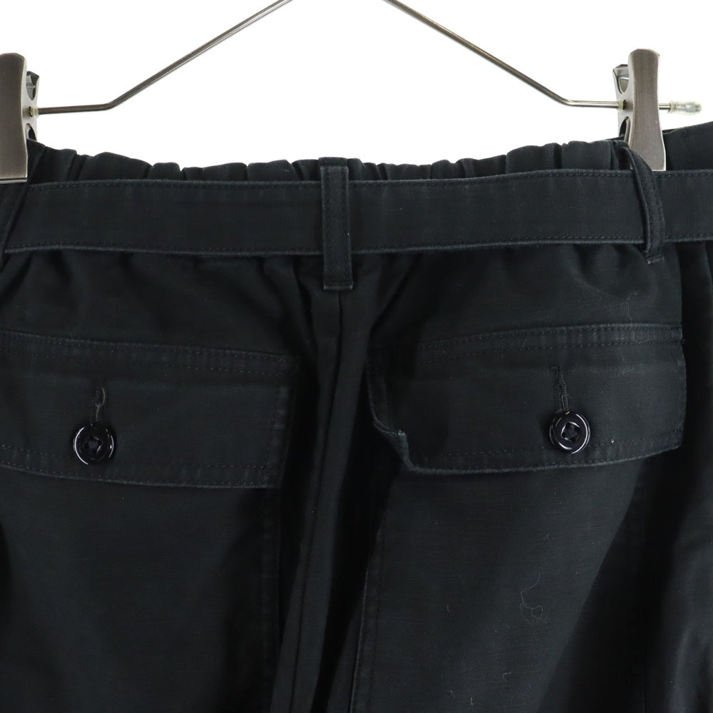 Sacai(サカイ) 25SS ×WTAPS Cotton Back Satin Pants ダブルタップス コットンベイカーパンツ ブラック 25-03696M