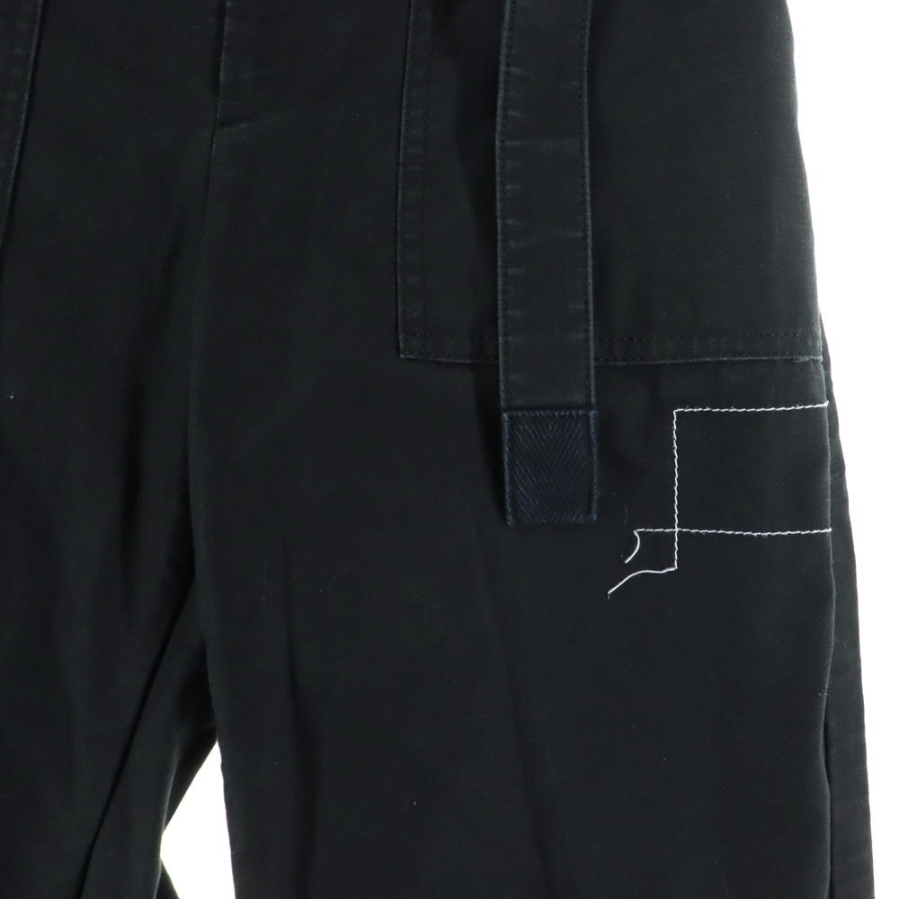 Sacai(サカイ) 25SS ×WTAPS Cotton Back Satin Pants ダブルタップス コットンベイカーパンツ ブラック 25-03696M