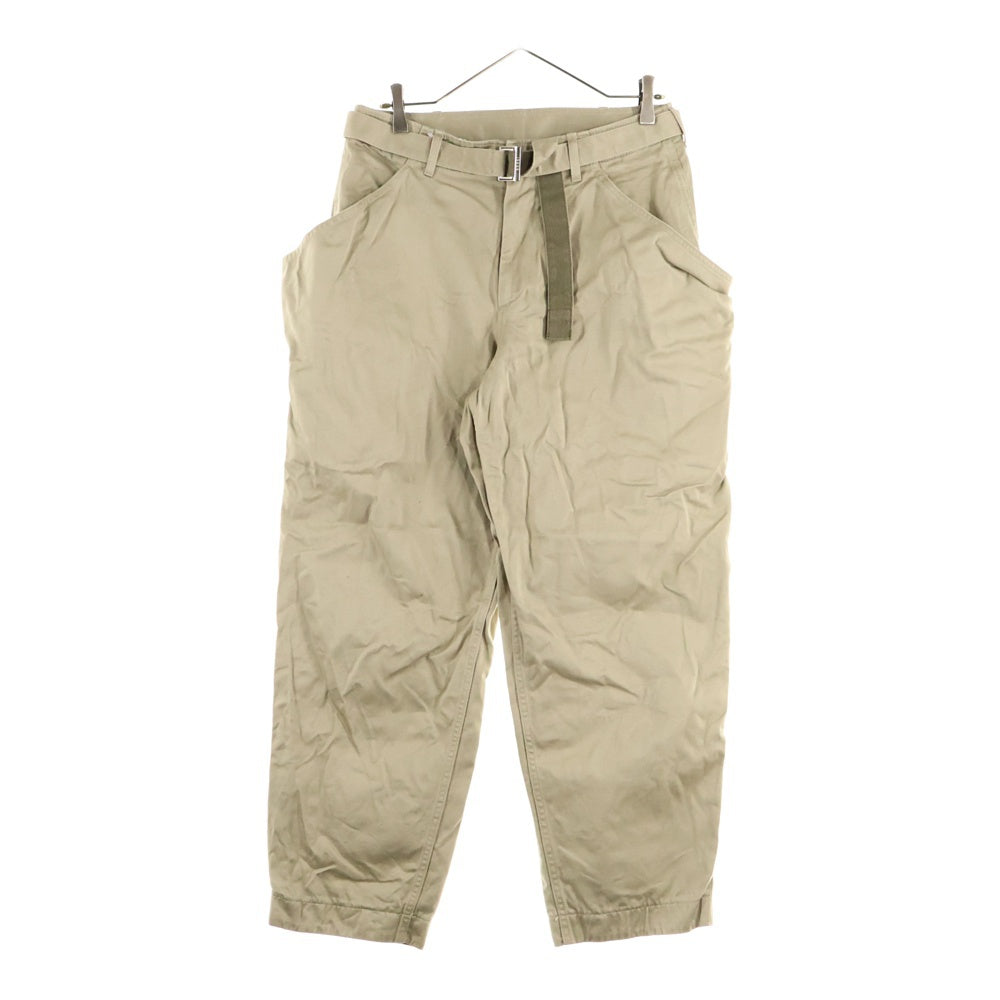 Sacai(サカイ) 25SS Cotton Chino Pants ベルテッドコットンチノパンツ ベージュ 25-03604M
