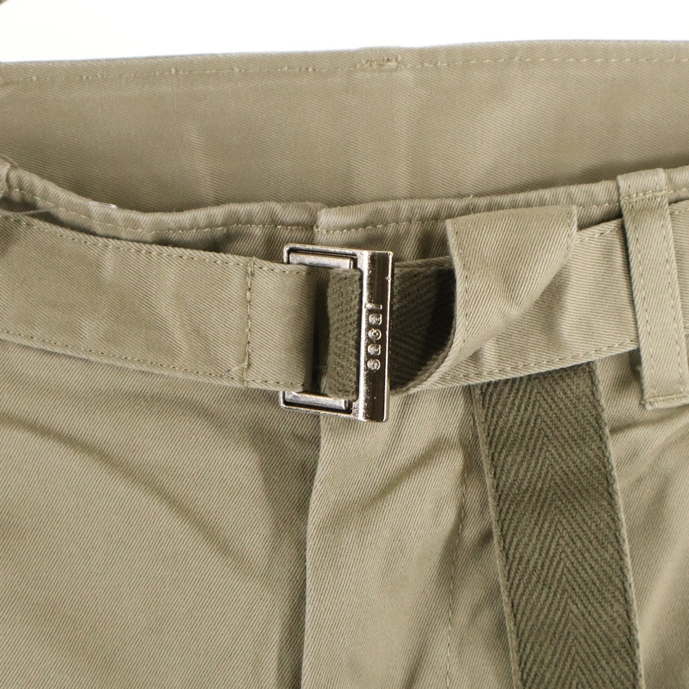 Sacai(サカイ) 25SS Cotton Chino Pants ベルテッドコットンチノパンツ ベージュ 25-03604M