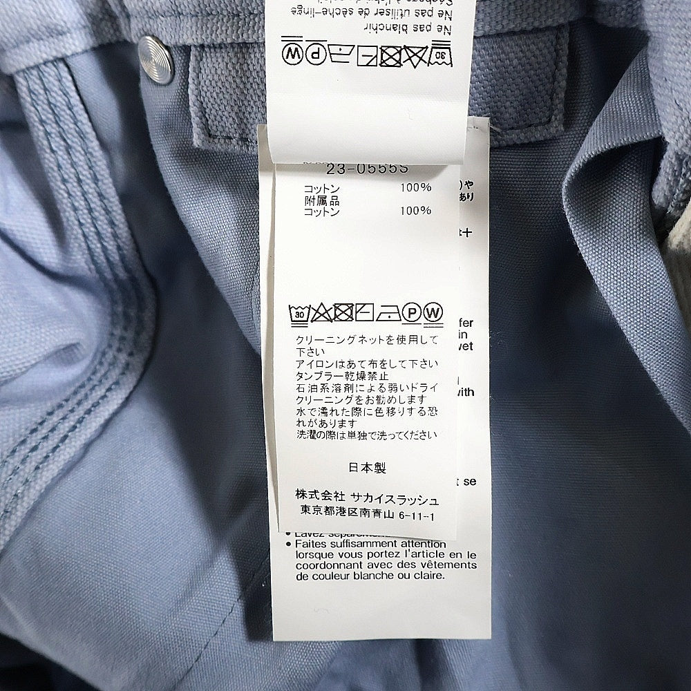 Sacai(サカイ) 23AW ×Carhartt WIP Canvas Pants カーハート キャンバスペインターパンツ ライトブルー 23-0555S