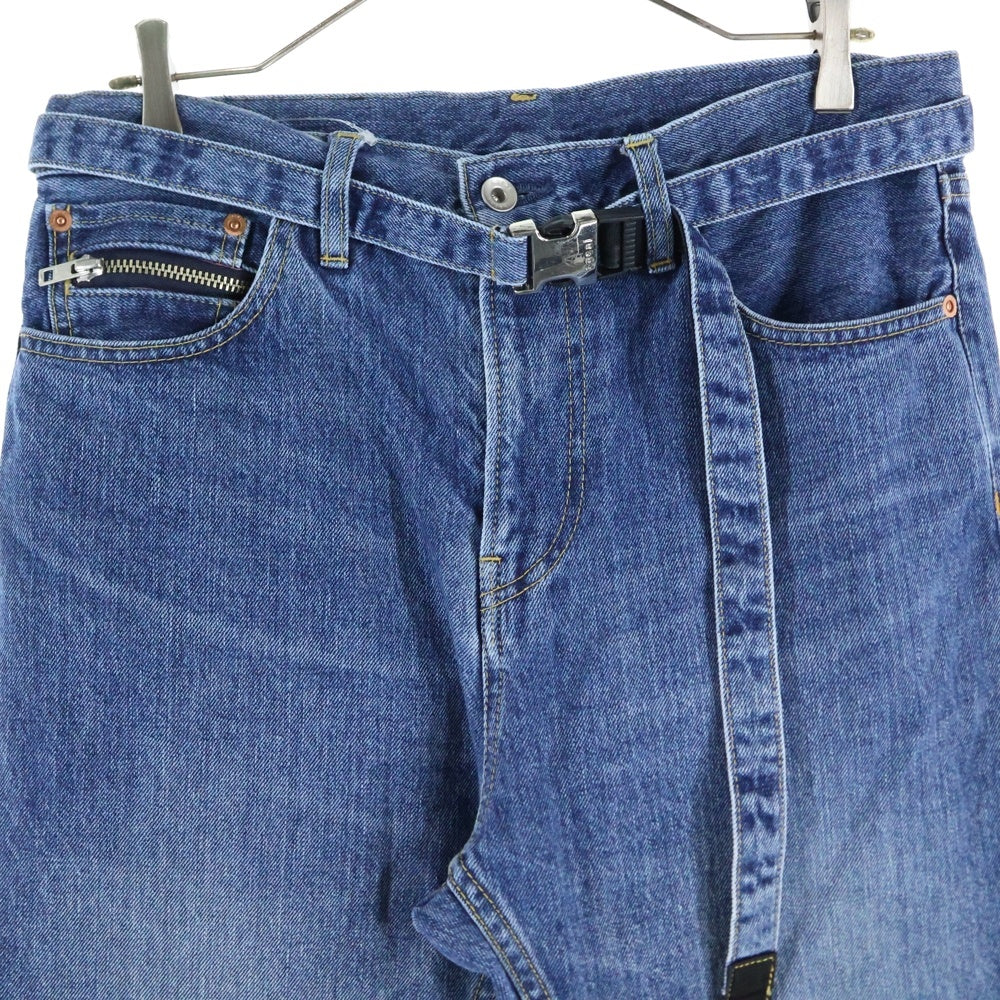 Sacai(サカイ) 23SS Boot Cut Denim Pants ベルテッド ブーツカットデニムパンツ インディゴ 23-03021M