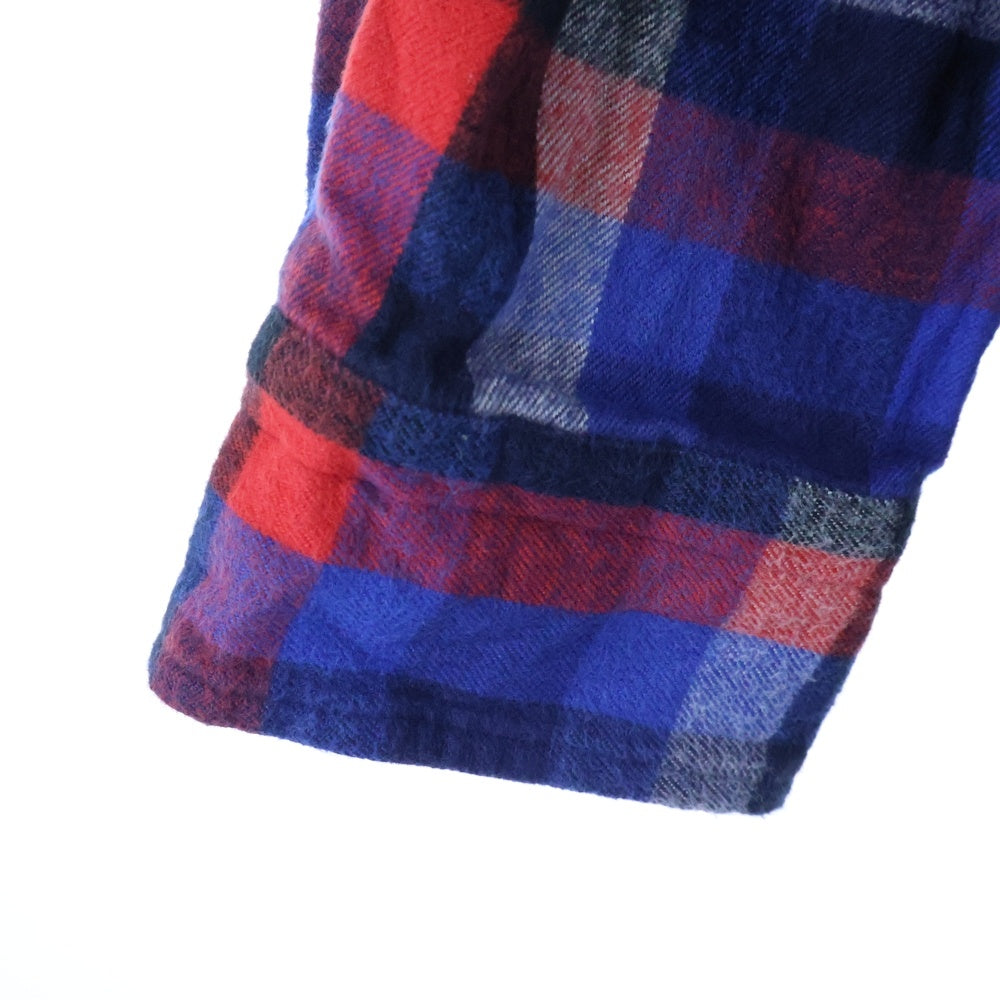 Sacai(サカイ) 22AW Plaid Layered Shirt レイヤード ダブルスリーブチェック長袖シャツ ブルー/レッド 22-02837M