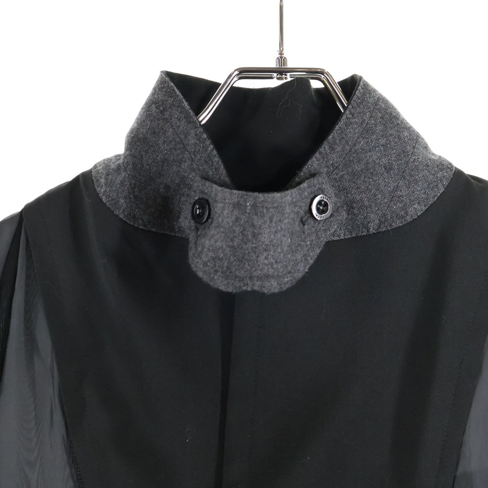Sacai(サカイ) 21SS Suiting Coat スイッチングコート アウター ブラック 21-02455M