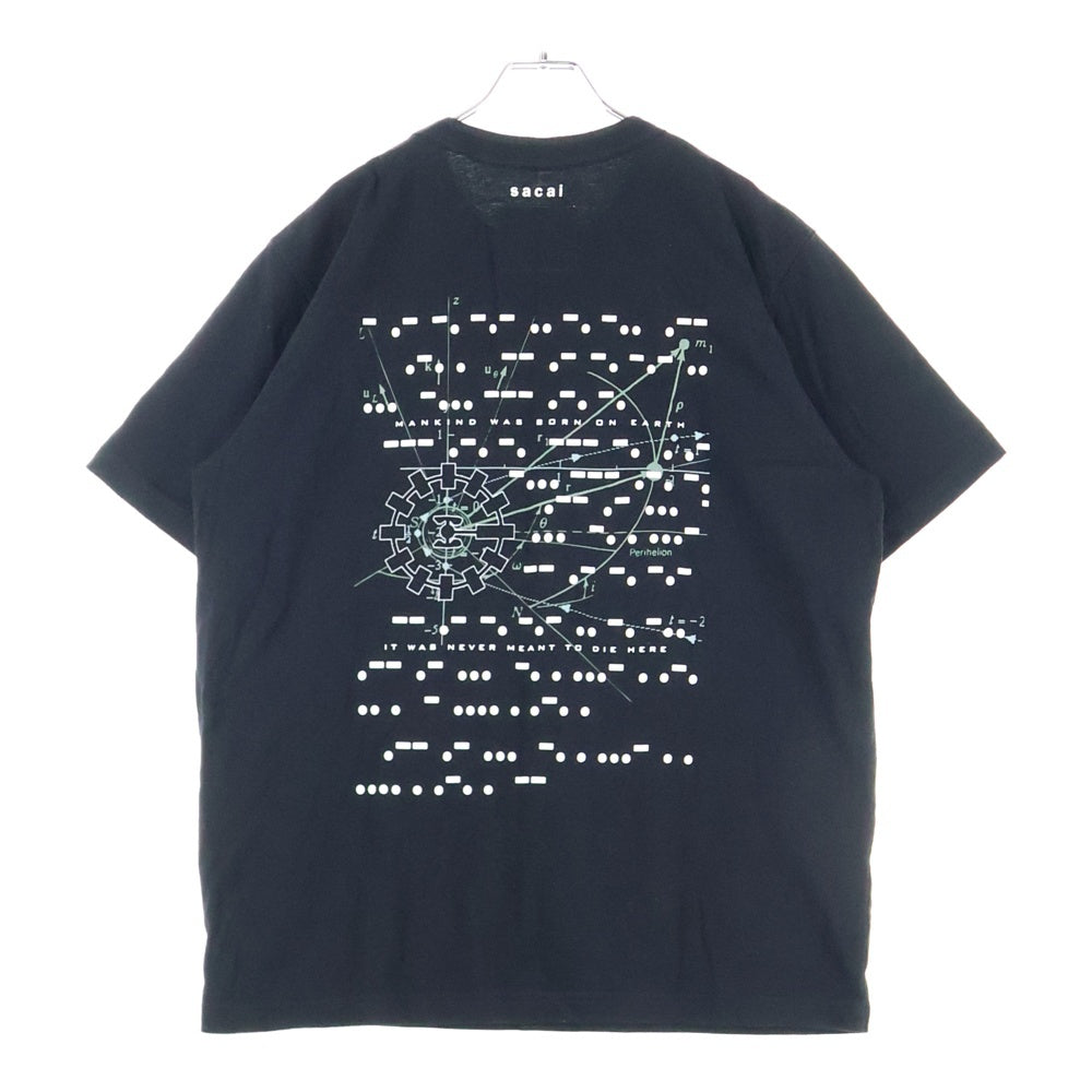 Sacai(サカイ) 23AW INTERSTELLAR T-Shirt インターステラー プリント半袖Tシャツ カットソー ブラック 23-0580S