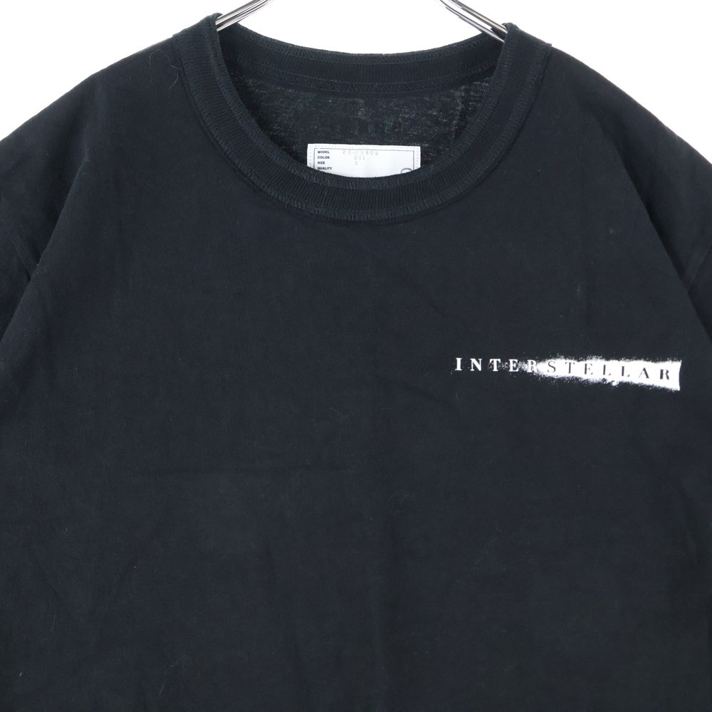 Sacai(サカイ) 23AW INTERSTELLAR T-Shirt インターステラー プリント半袖Tシャツ カットソー ブラック 23-0580S