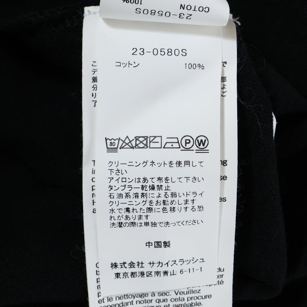 Sacai(サカイ) 23AW INTERSTELLAR T-Shirt インターステラー プリント半袖Tシャツ カットソー ブラック 23-0580S