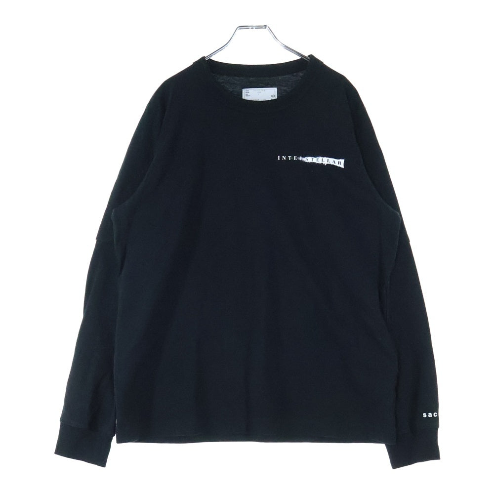 Sacai(サカイ) 23AW INTERSTELLAR L/S インターステラー レイヤード長袖Tシャツ カットソー ブラック 23-0576S