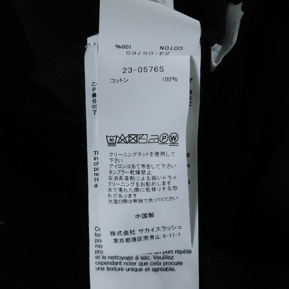 Sacai(サカイ) 23AW INTERSTELLAR L/S インターステラー レイヤード長袖Tシャツ カットソー ブラック 23-0576S