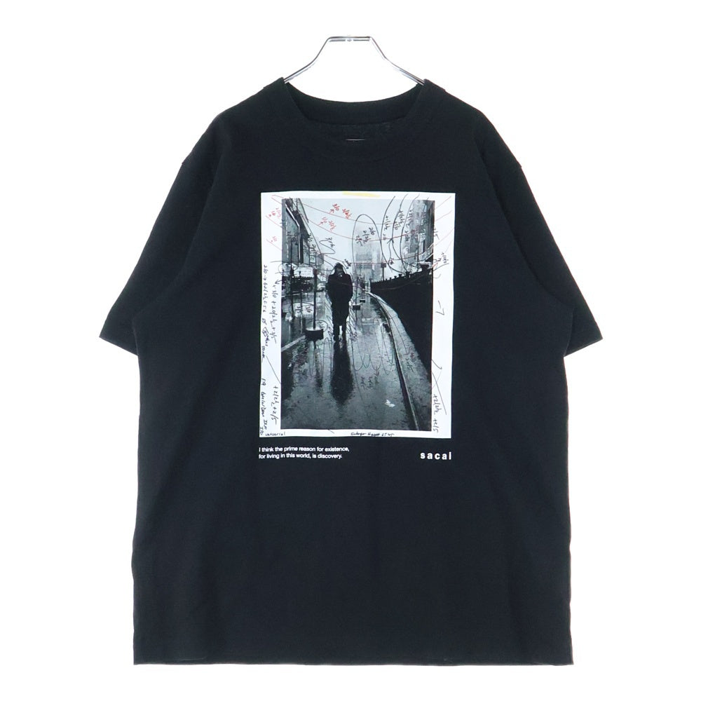 Sacai(サカイ) 25SS James Dean T-Shirt ジェームズディーン プリントロゴ 半袖Tシャツ カットソー ブラック 25-0919S