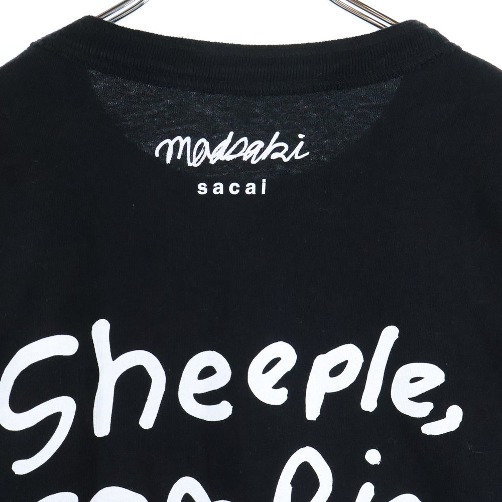 Sacai(サカイ) 22AW MADSAKI L/S T-Shirt マッドサキ レイヤード長袖Tシャツ カットソー ブラック 22-0407S
