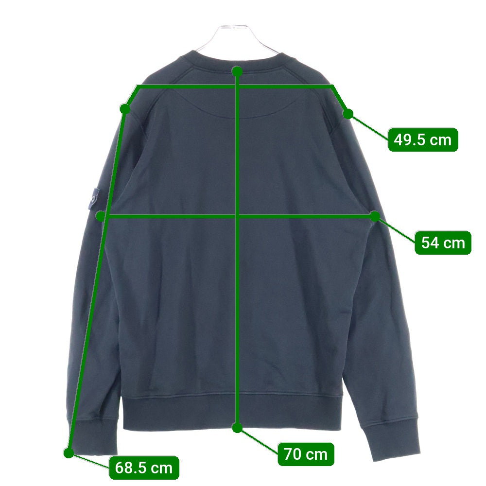 STONE ISLAND(ストーンアイランド) 24SS コットン クルーネック スウェットシャツ ネイビー 801563051