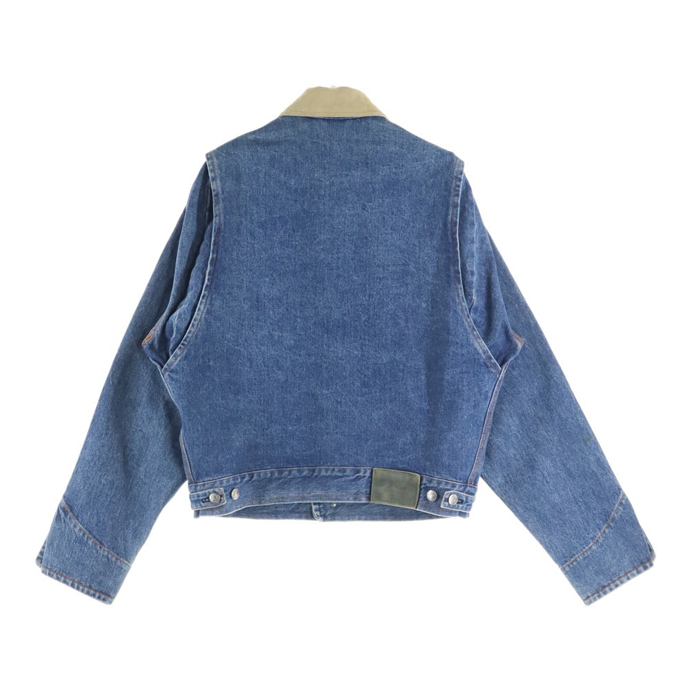 POLO RALPH LAUREN(ポロラルフローレン) 80s VINTAGE 襟コーデユロイ 4ポケット デニムジャケット ジージャン インディゴ