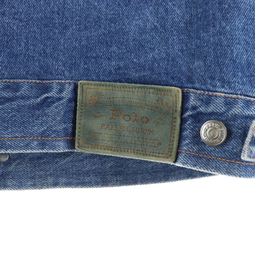 POLO RALPH LAUREN(ポロラルフローレン) 80s VINTAGE 襟コーデユロイ 4ポケット デニムジャケット ジージャン インディゴ