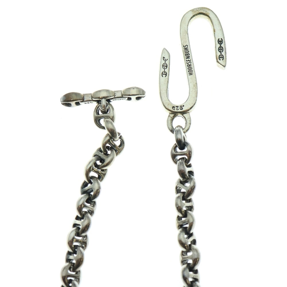 HOORSENBUHS(ホーセンブース) 5MM OPEN-LINK WALLET CHAIN WITH DIAMONDS オープンリンク ダイヤ ウォレットチェーン シルバー HB067