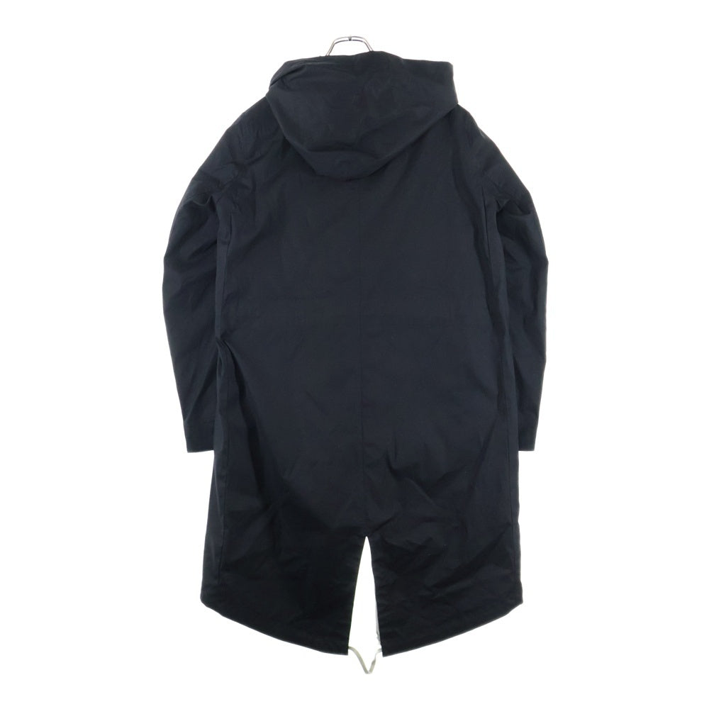Rick Owens(リックオウエンス) 21SS BAUHAUS PARKA バウハウスパーカー コットン スパンデックス モッズコート ジャケット ブラック RU21S6971-TE