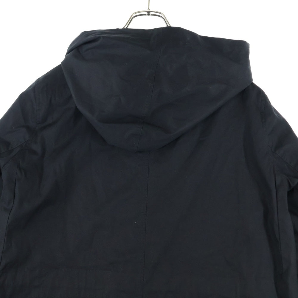 Rick Owens(リックオウエンス) 21SS BAUHAUS PARKA バウハウスパーカー コットン スパンデックス モッズコート ジャケット ブラック RU21S6971-TE