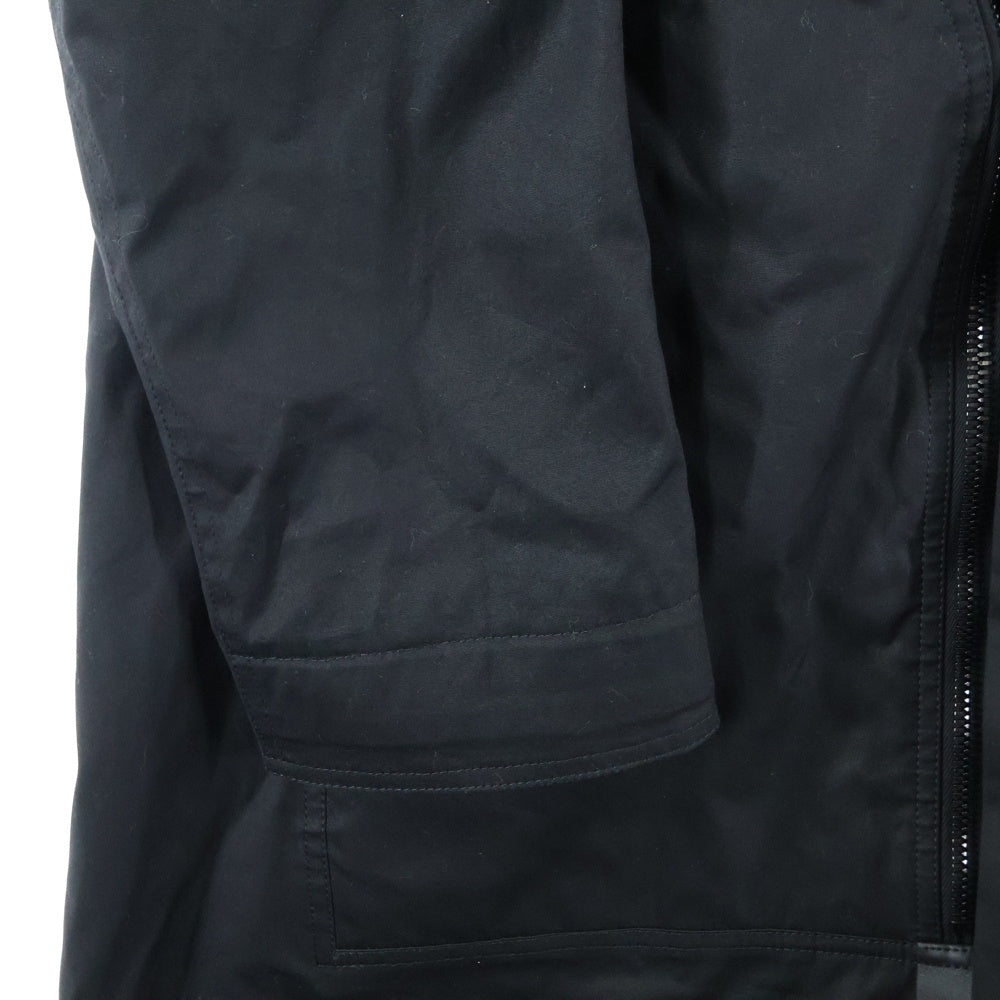 Rick Owens(リックオウエンス) 21SS BAUHAUS PARKA バウハウスパーカー コットン スパンデックス モッズコート ジャケット ブラック RU21S6971-TE