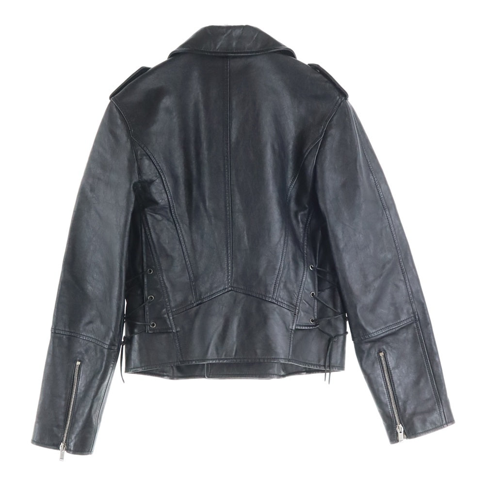 SAINT LAURENT PARIS(サンローランパリ) ヴィンテージ加工スタッズ装飾ライダースレザージャケット ブラック 683270 Y5RD2