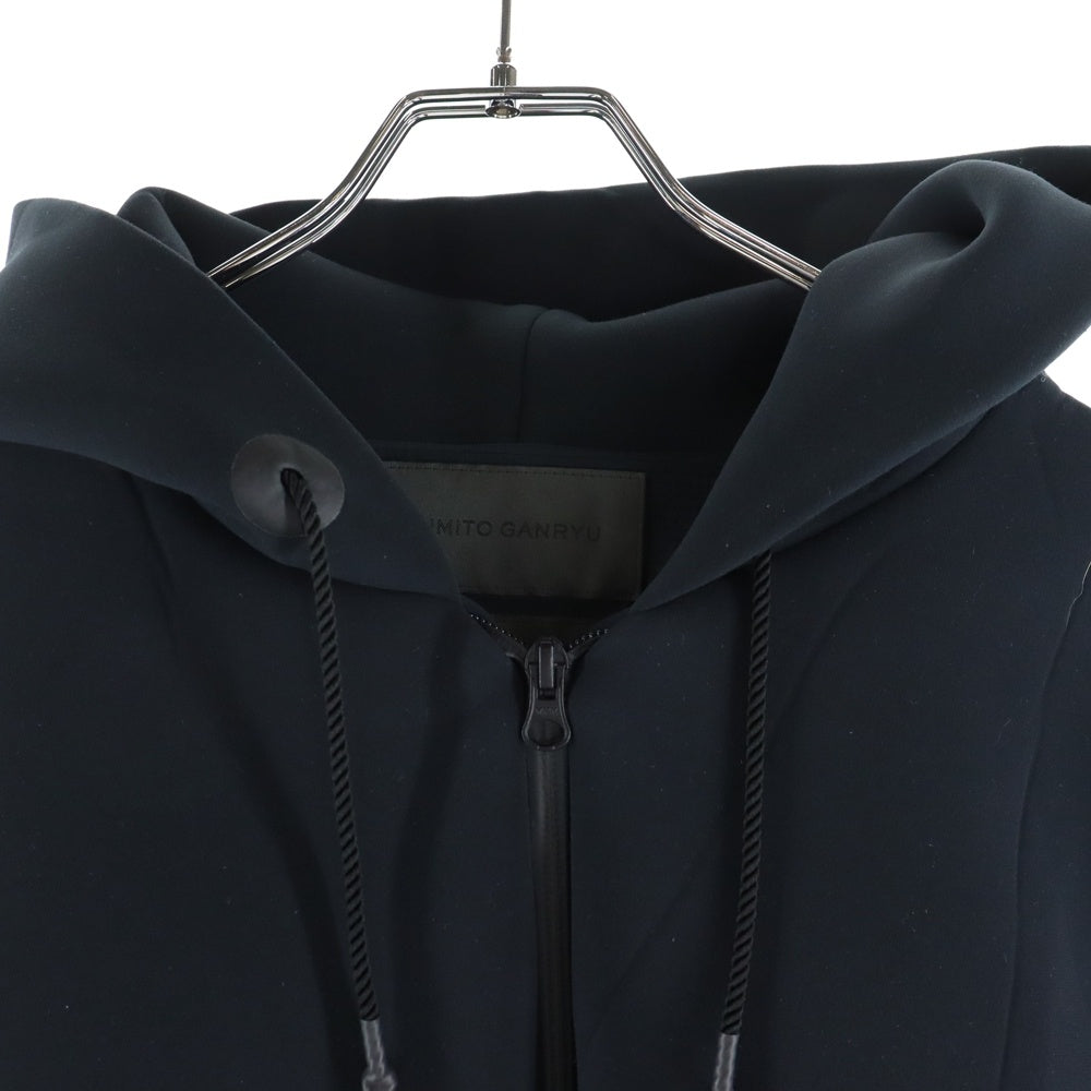 FUMITO GANRYU(フミトガンリュウ) 19SS WATER RESISTANT HOODY ボンディング ジップアップパーカー ブラック