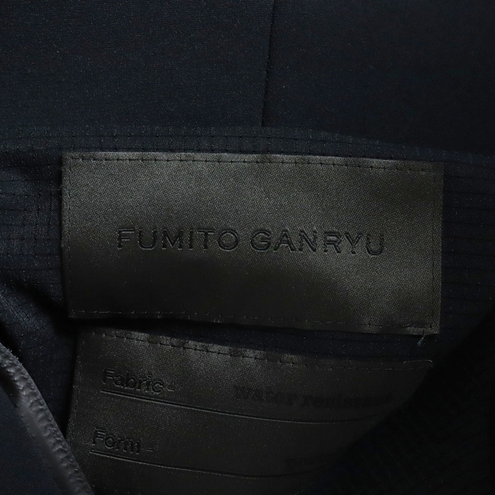 FUMITO GANRYU(フミトガンリュウ) 19SS WATER RESISTANT HOODY ボンディング ジップアップパーカー ブラック