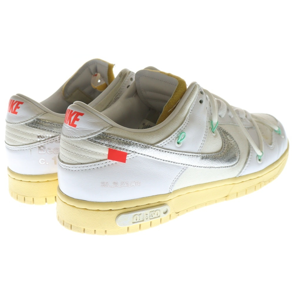 NIKE(ナイキ) ×OFF-WHITE DUNK LOW 1 OF 50 DM1602-127 オフホワイト ダンクロー 1オブ50 ローカットスニーカー ホワイト US10/28cm