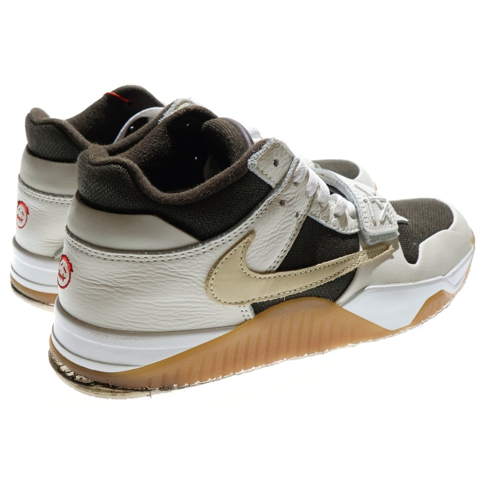 NIKE(ナイキ) ×TRAVIS SCOTT JORDAN JUMPMAN JACK トラヴィススコット ジョーダン ジャンプマン ローカットスニーカー ホワイト/ブラウン US8.5/26.5cm FZ8117‐100
